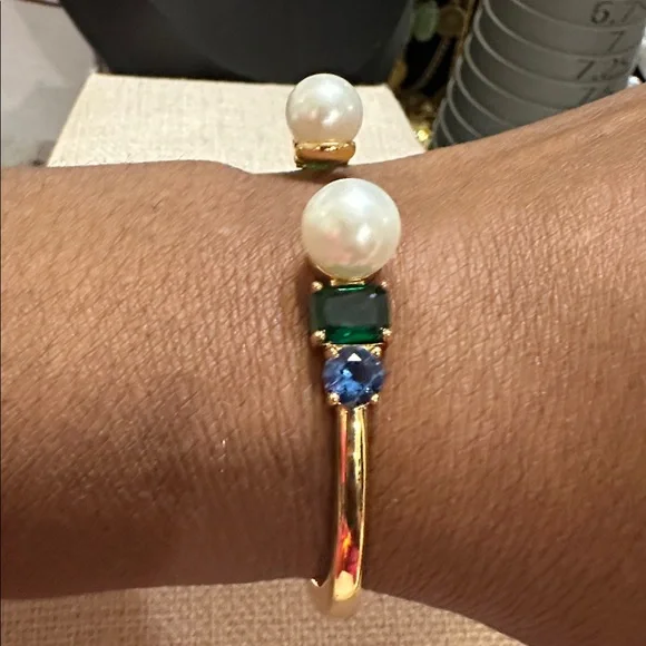 Kate Spade Gold Bracelet with Pearl and Jewel Accents - Picture 2 of 4